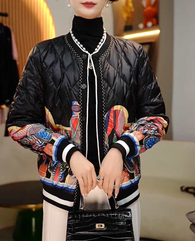 【春日多巴胺】秋冬新品时尚百搭女士休闲显瘦保暖短款羽绒服-1108