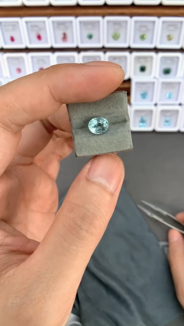 定制海蓝宝石裸石未镶嵌1.81ct 01035
