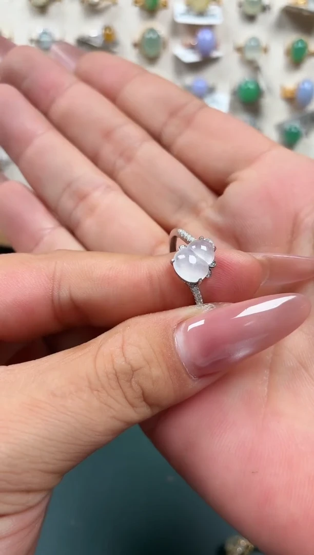 银S925镶嵌戒指翡翠.