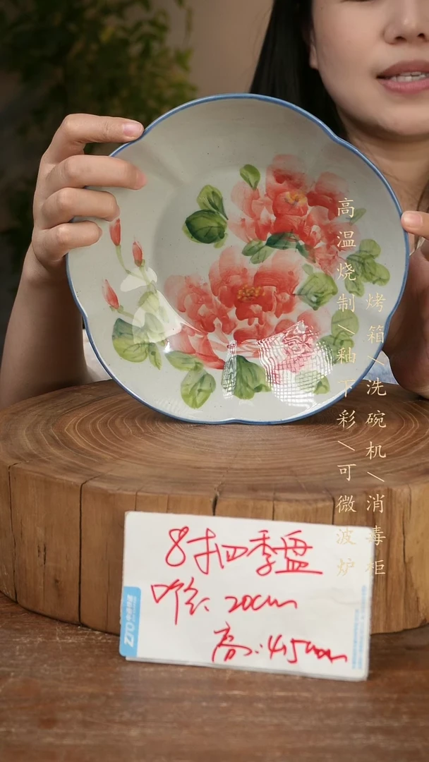 碗瓷景德镇手工手绘高温瓷釉下彩