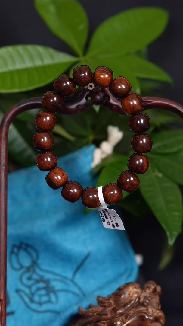 黄花梨/降香黄檀手串/手链老紫油梨水波瘤疤1314老型