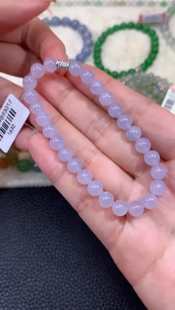 未镶嵌手串翡翠C72 紫货有一定色差