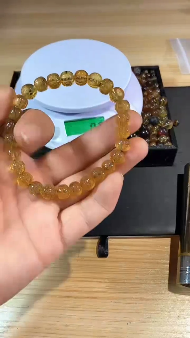琥珀颈饰未镶嵌天然缅甸琥珀