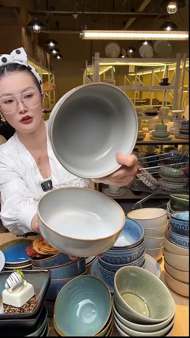 瓷97外贸尾货窑变釉下彩默认瑕疵