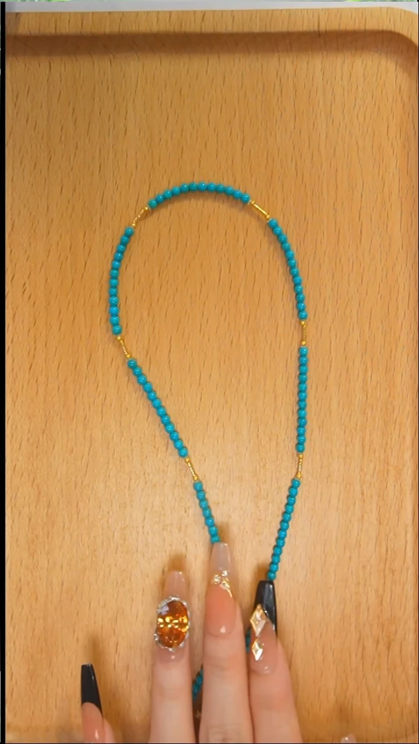 18K金镶嵌绿松石项链发货一件