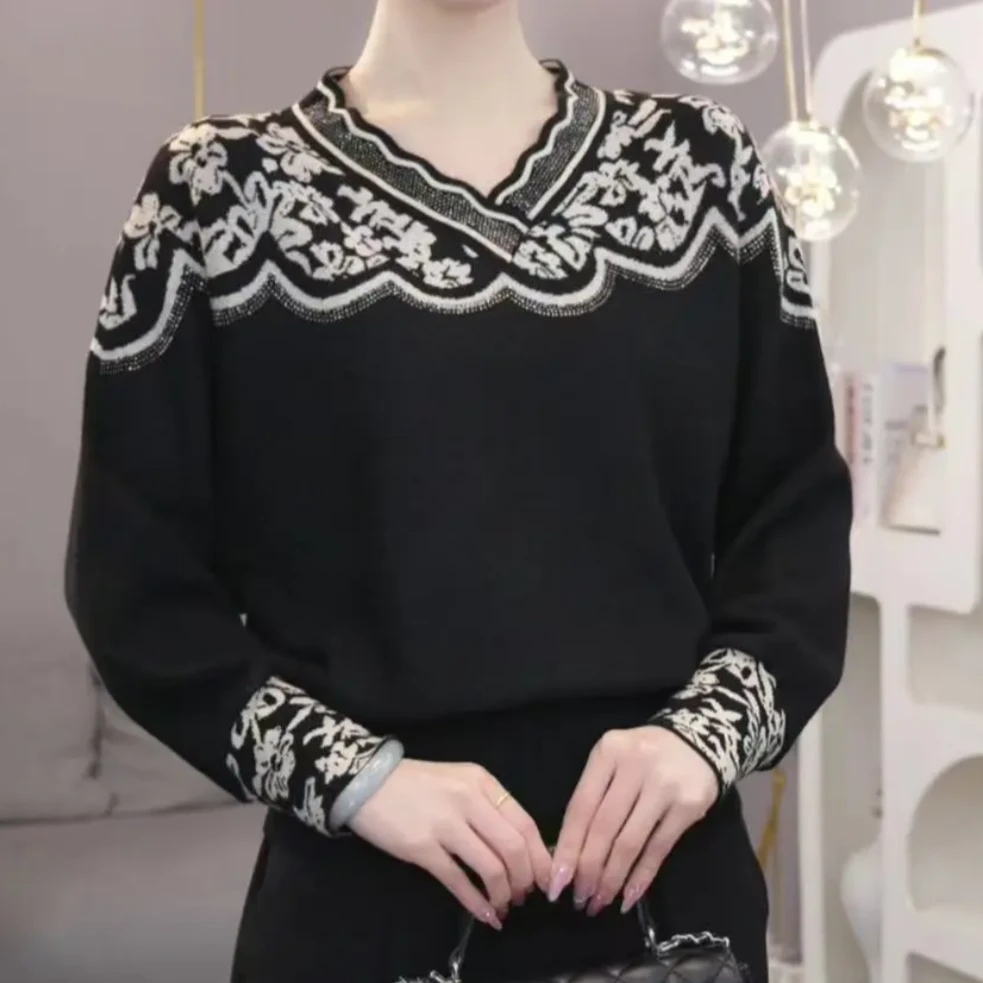 2025-1宽松百搭长袖秋日洋气质感减龄打底衫遮肉显瘦休闲时尚832