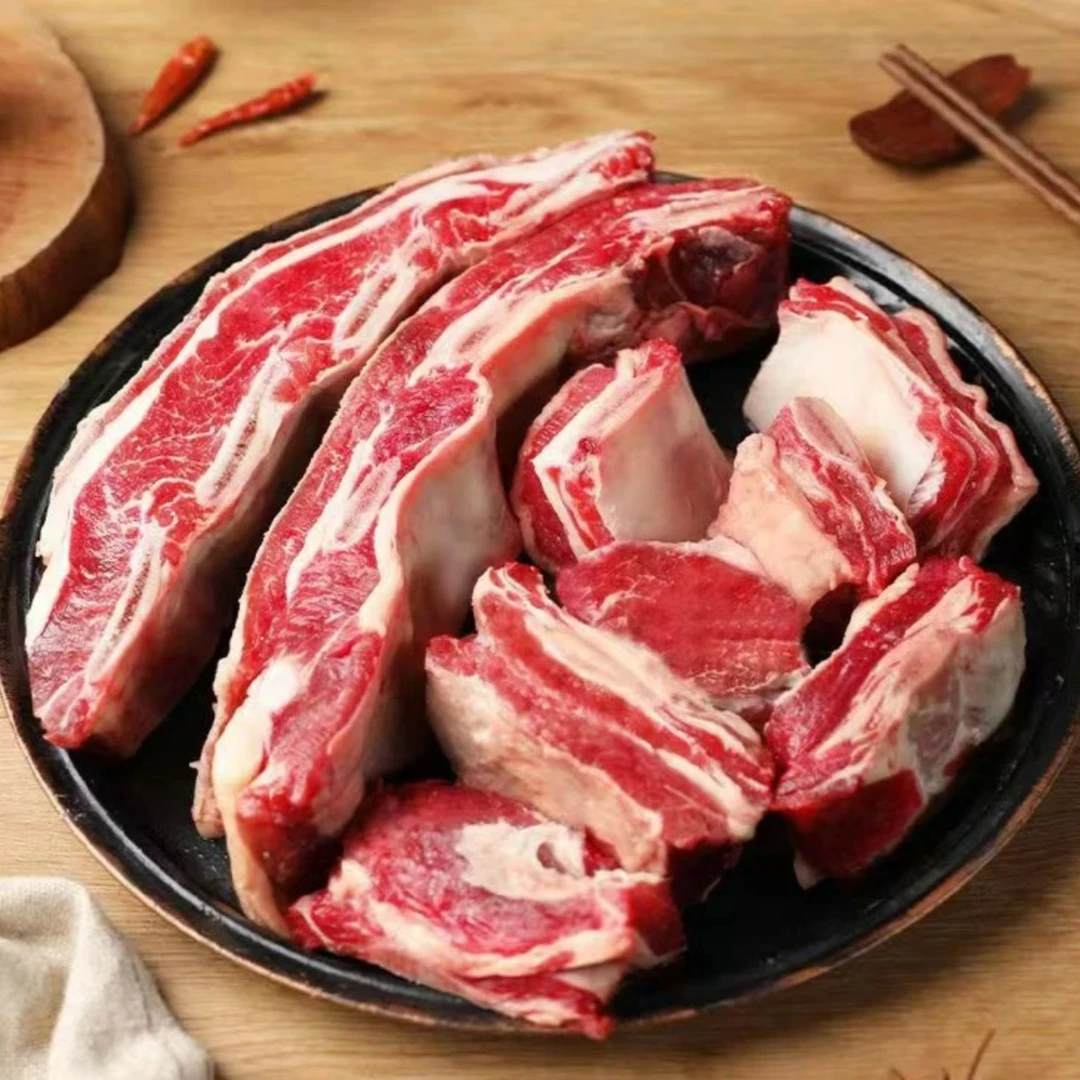 穆祥源清真原切牛寸排 带肉牛排骨1kg*2袋共4斤 顺丰发货