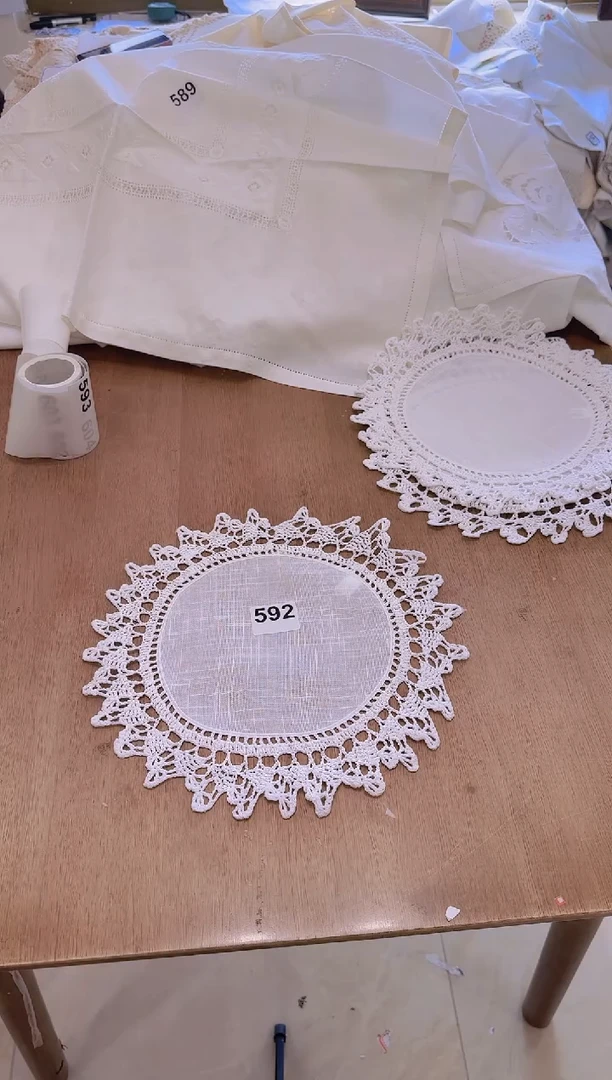 亚麻592号 30厘米钩针小垫子