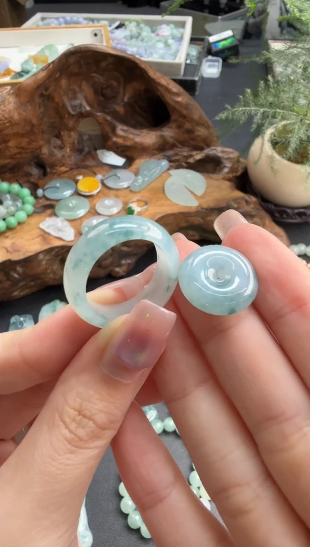 未镶嵌戒圈翡翠翡翠饰品-188  一套