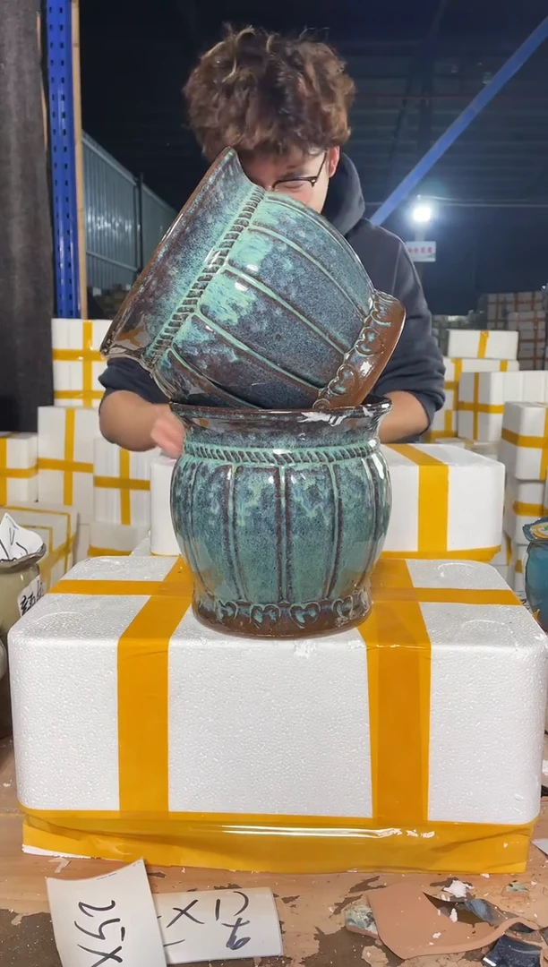 紫砂花盆宜兴紫砂粗陶花盆19.8/7