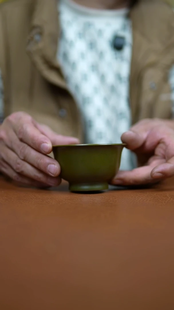 瓷片茶叶沫纯手工压手杯一级