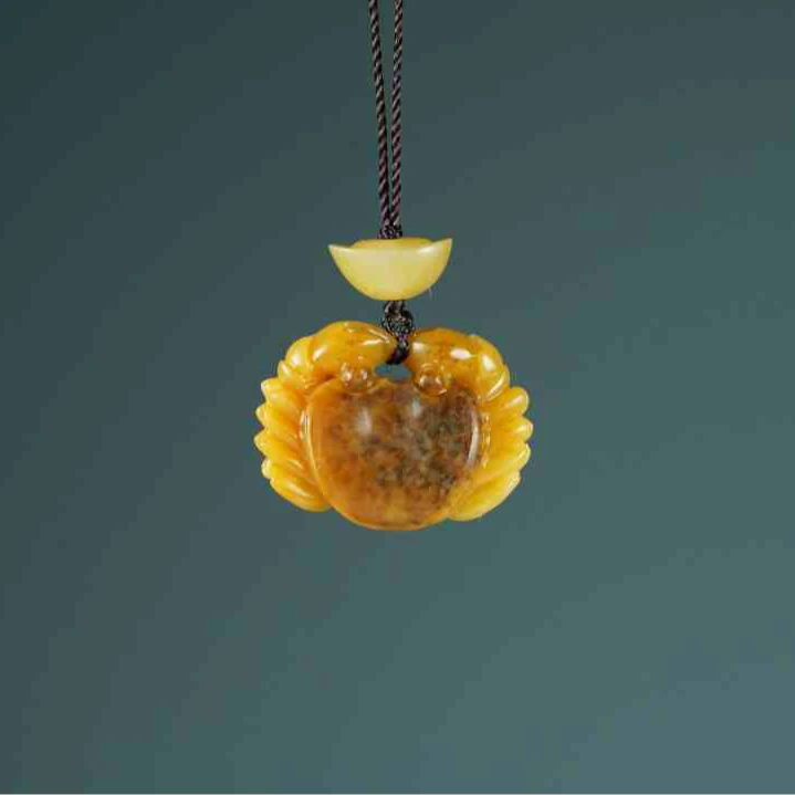 （竞拍链接）HTY8005 和田玉螃蟹挂坠