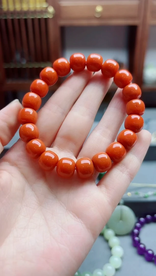 南红玛瑙手串未镶嵌南红老型手串JYD