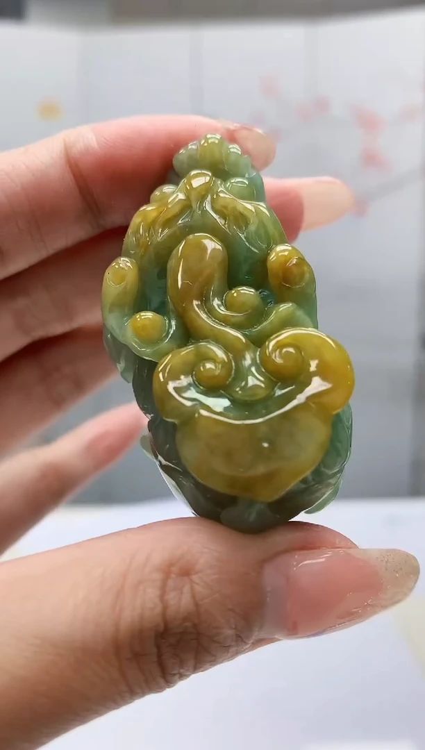 【闪购商品】定制翡翠未镶嵌4902MM-毛货挂件456