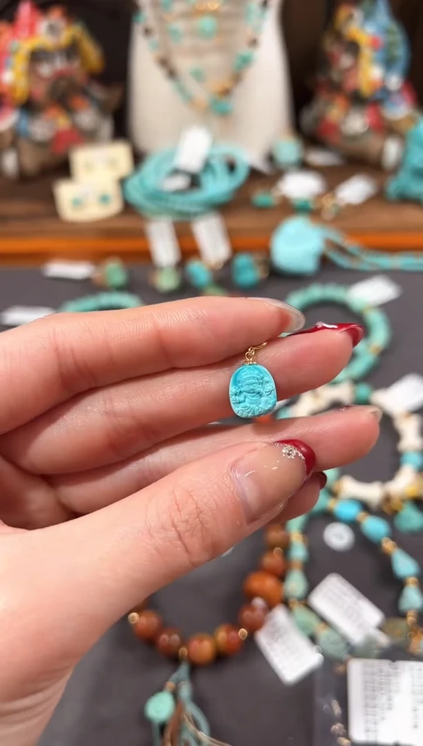 【闪购商品】绿松石提溜18K金镶嵌绿松石提溜