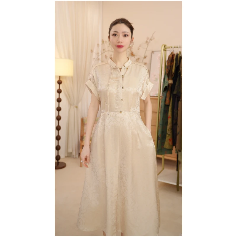 【暗香】新款新中式气质复古连衣裙CY003-2