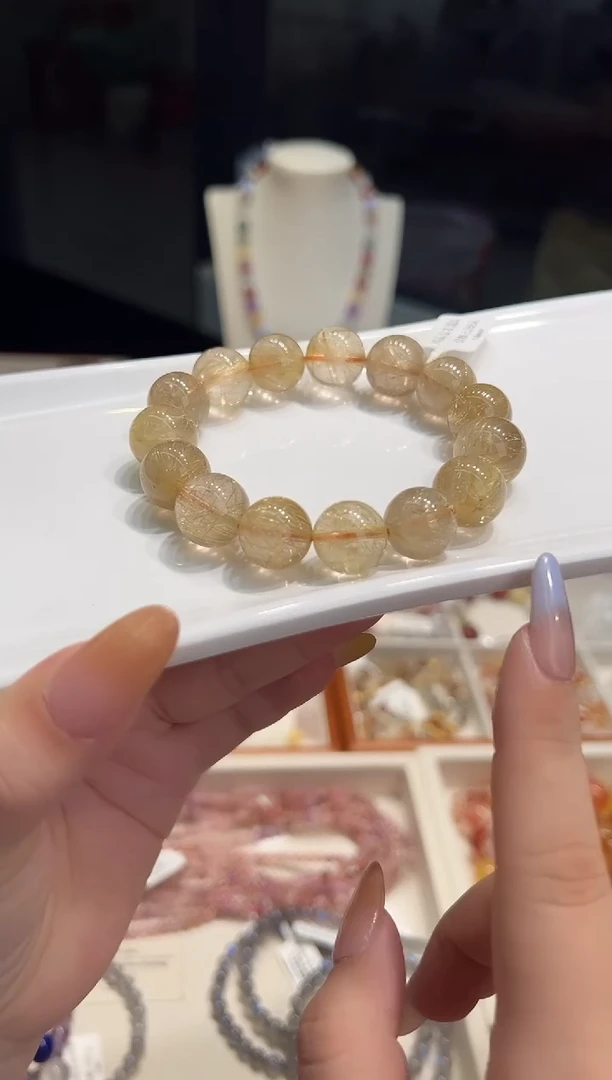 未镶嵌手串水晶金发晶14多样性发其一