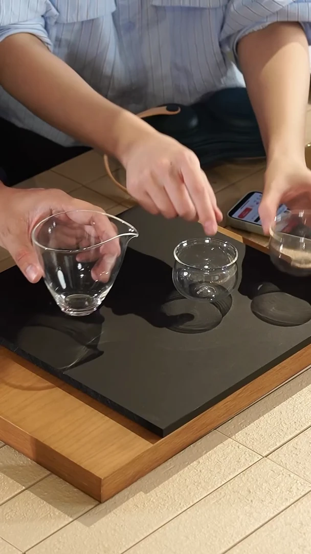 2个透明高硼硅玻璃杯+1个公道杯（无包装）微瑕