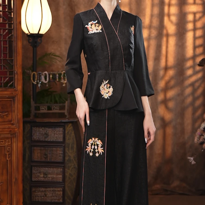 鸾鸟凤皇上衣951217321 +凤鸟飞腾兮裤子 （套装）