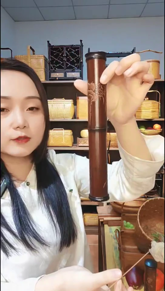 咪*老梅竹寒梅傲雪茶香筒