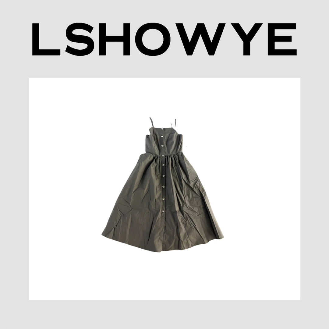 LSHOWYE｜三角徽标扣吊带连衣裙 ghb3262