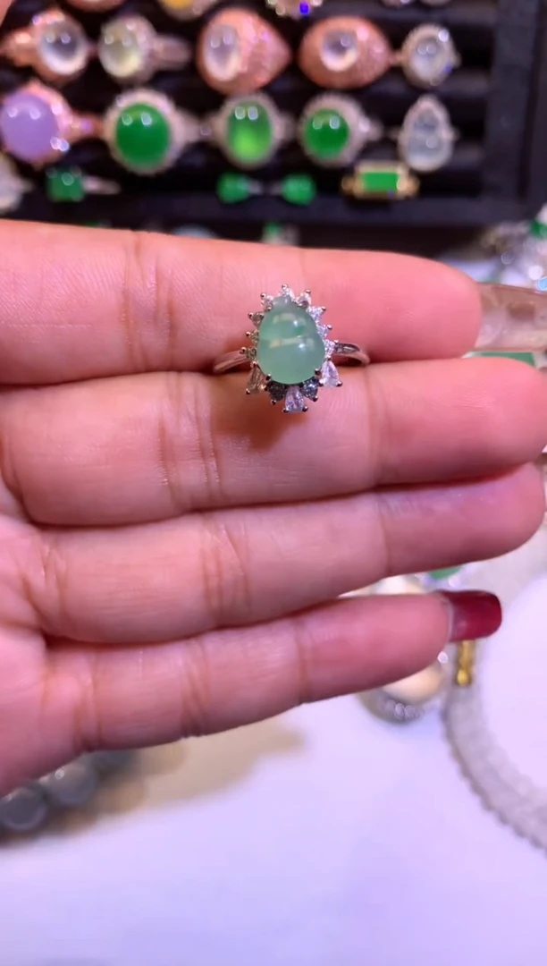 【闪购商品】翡翠戒指未镶嵌缅甸天然A货翡翠