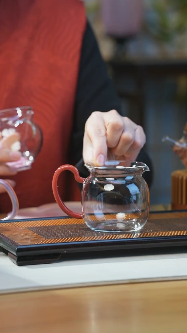 【闪购商品】汝红小圆满玻璃公道杯