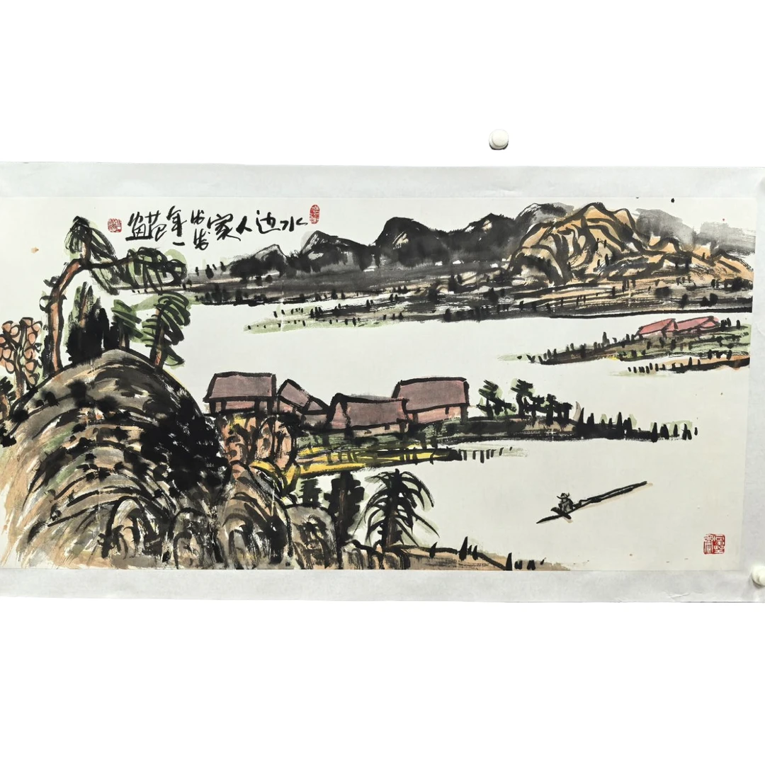 27 姜国华  138/69 8平尺《水边人家》