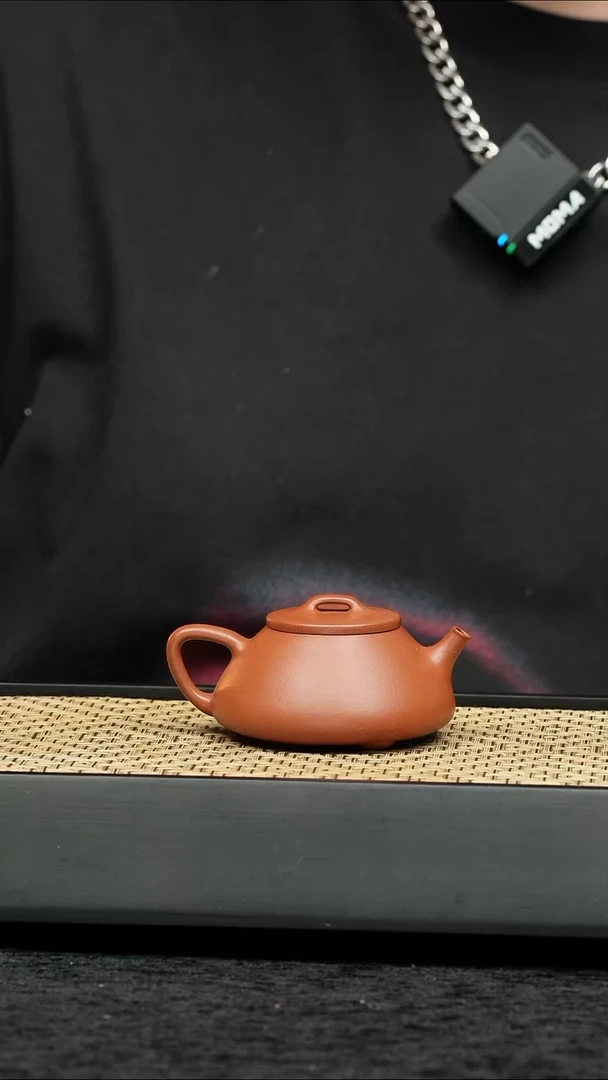 茶壶紫砂五堂 心舟石瓢-朱泥