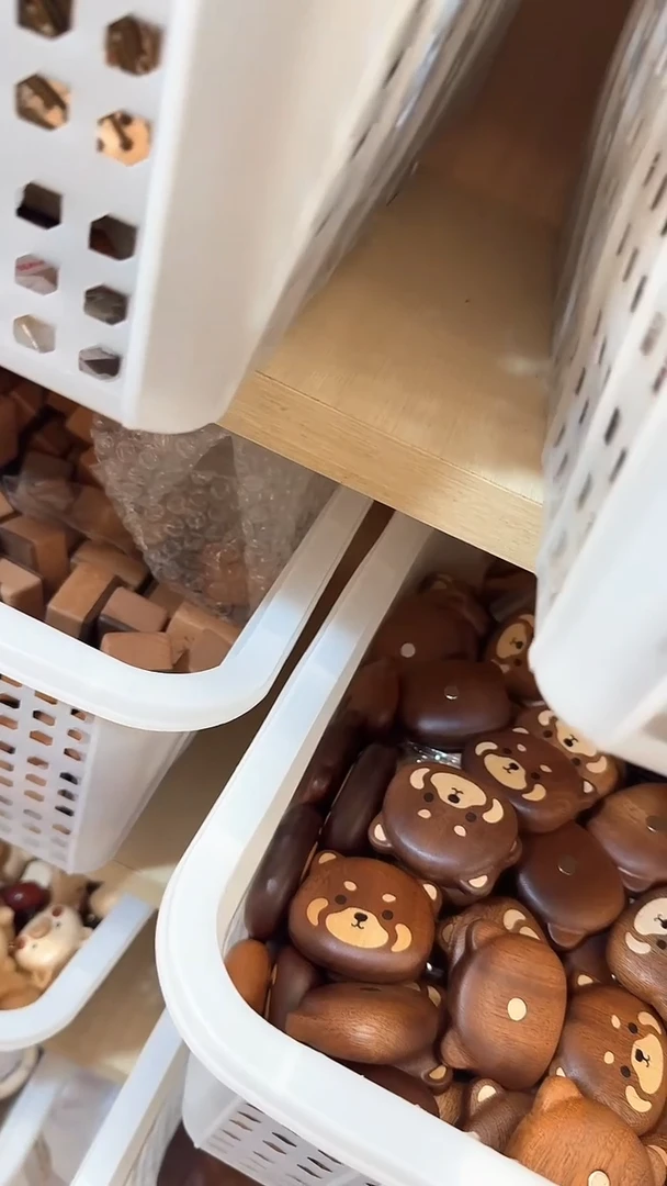 木小熊猫冰箱贴乌檀木