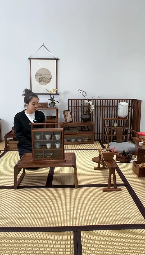 黑胡桃木提梁九宫格