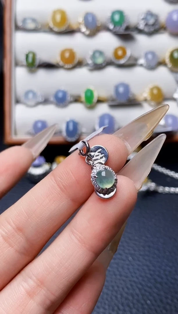 银S925镶嵌戒指翡翠5451