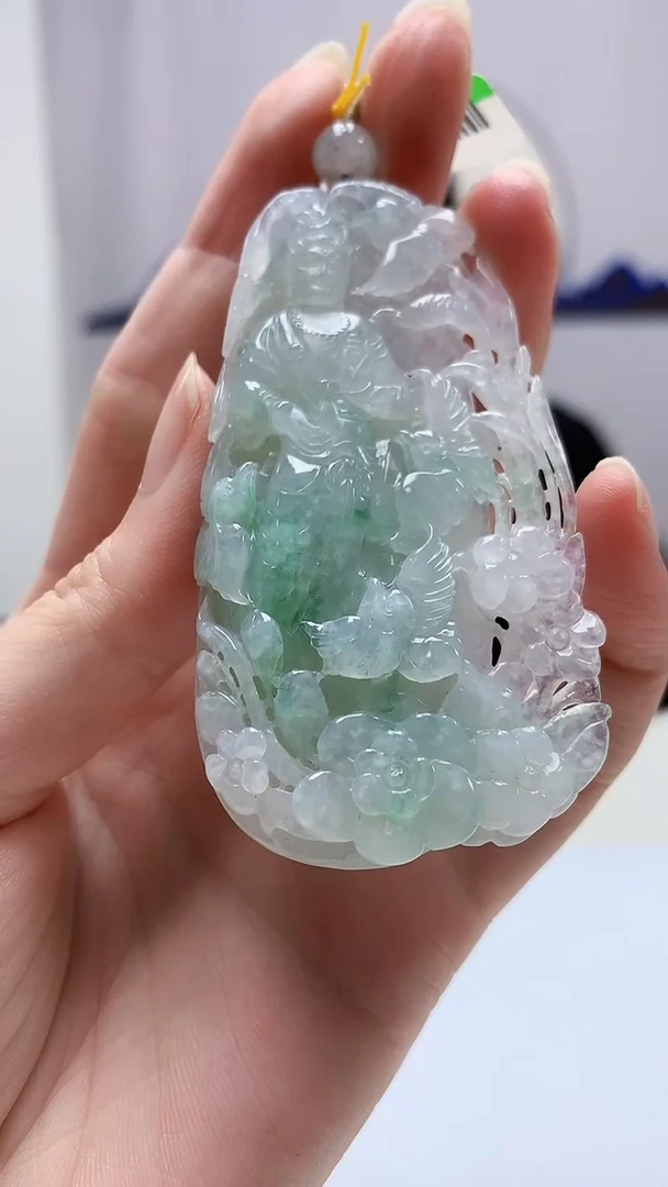 定制翡翠未镶嵌4852zm-毛货挂件142