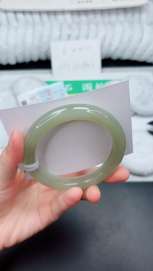 和田玉手镯未镶嵌44-59.4QS4