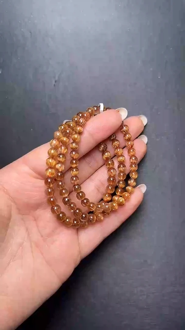 未镶嵌手串水晶铜发晶手串5mm+ 多样性发一 JP57493