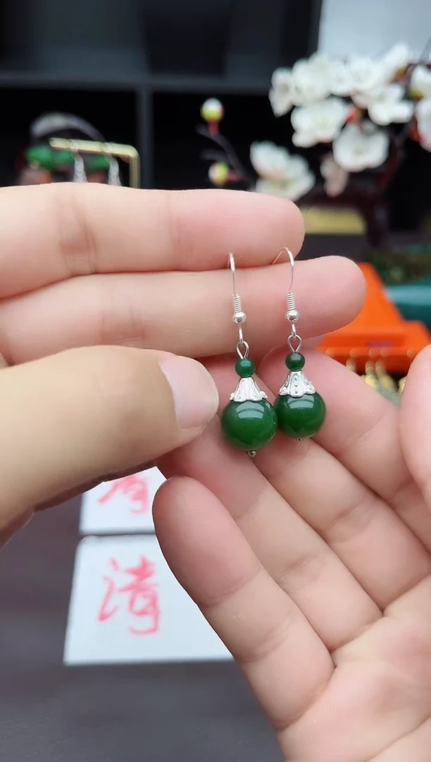 玛瑙/玉髓耳饰银S925镶嵌733000