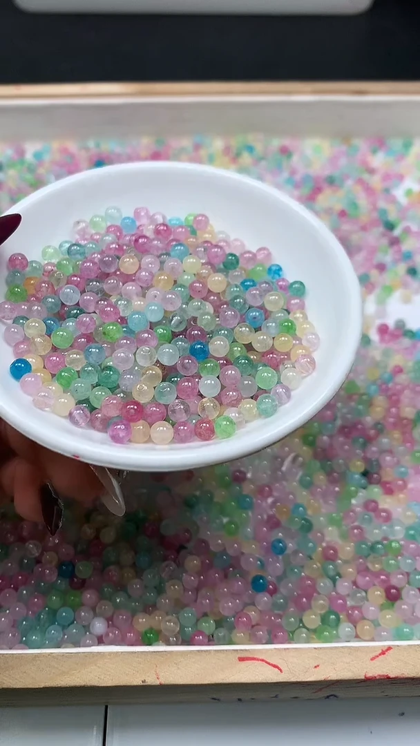 未镶嵌散珠碧玺D490 彩虹灯泡碧玺4mm50个4.9元