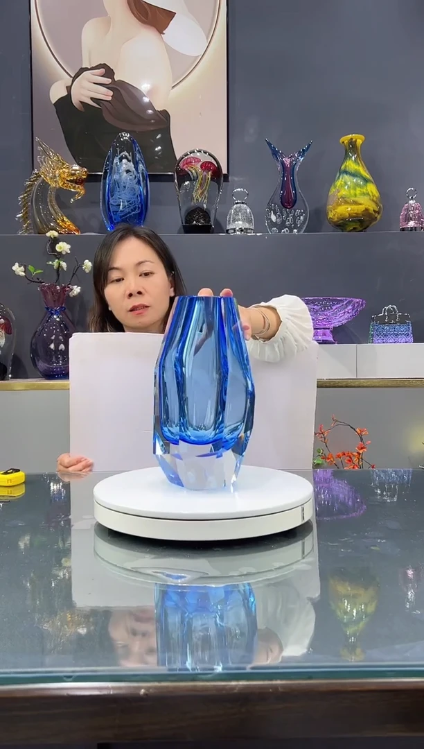 手工艺品琉璃 水晶琉璃花瓶1个