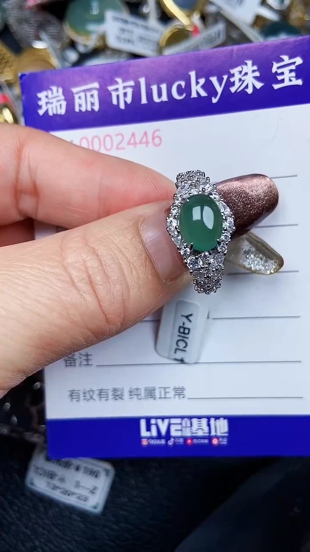 颈饰银S925镶嵌翡翠2448