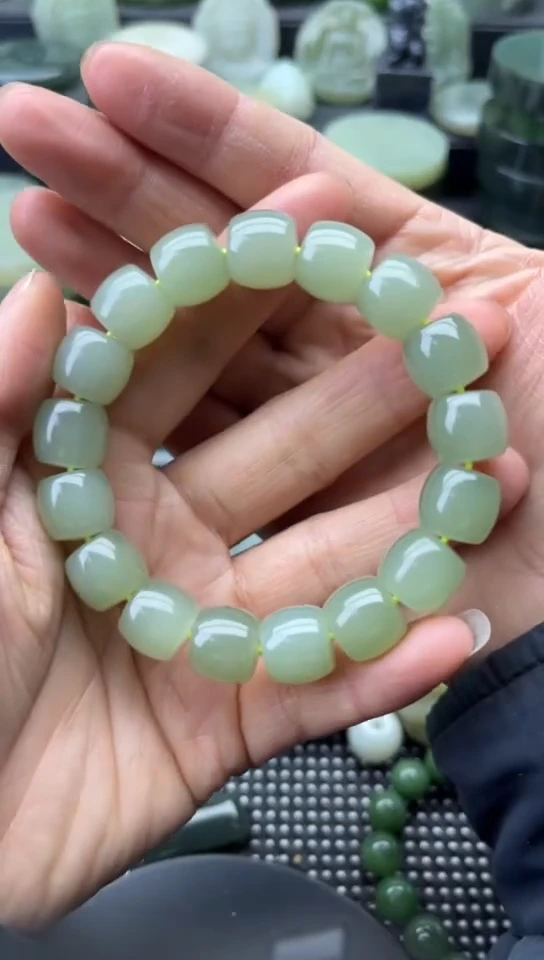 未镶嵌和田玉珠宝半成品手串卡13