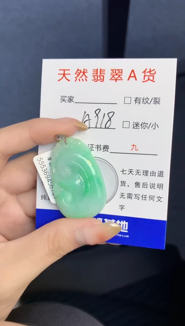 颈饰18K金镶嵌翡翠11111111