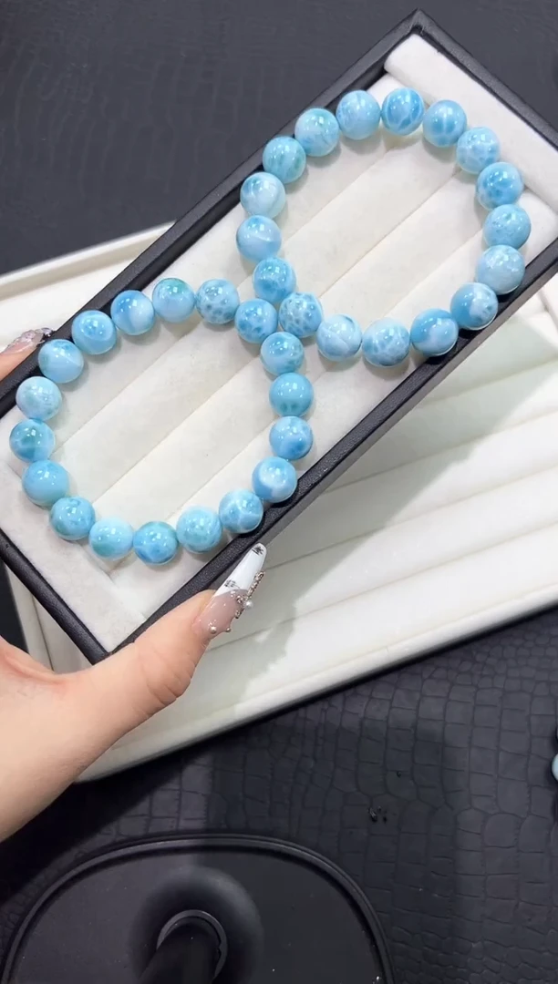 针钠钙石（海纹石）未镶嵌手串60c多样性发其一/1条默认微瑕11-12mm