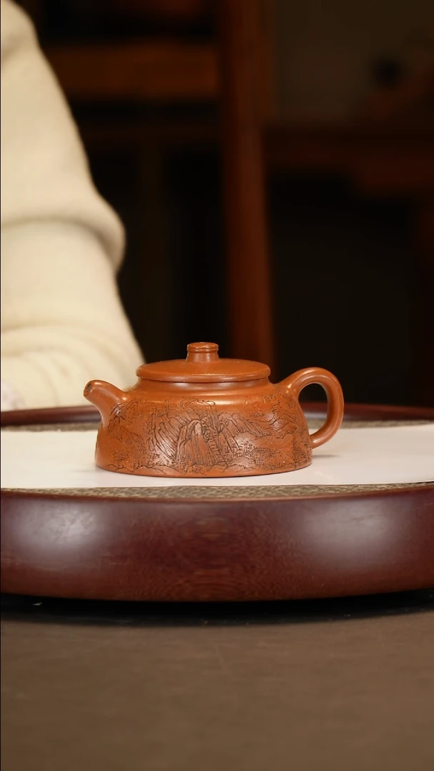 【闪购商品】紫砂茶壶【徐南】降坡泥 井栏 240cc