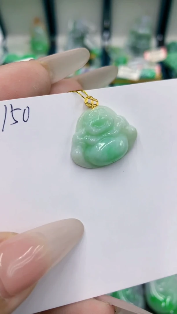 翡翠18K金镶嵌颈饰号链接111111111