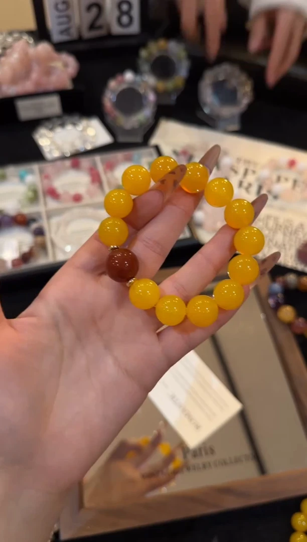 合金手链水晶黄玛瑙手链x3170