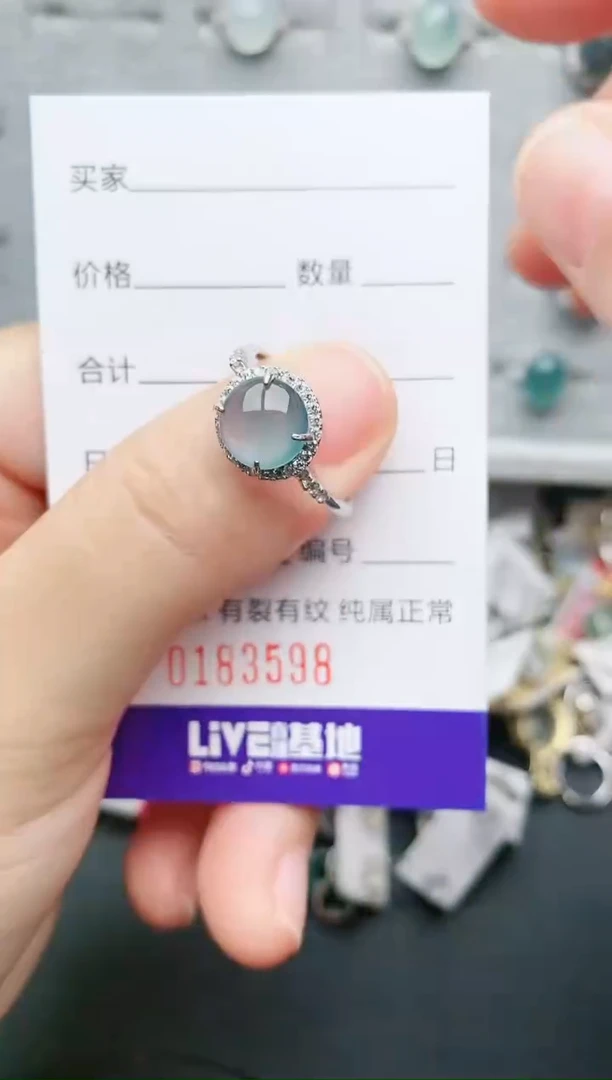 翡翠戒指银S925镶嵌.....
