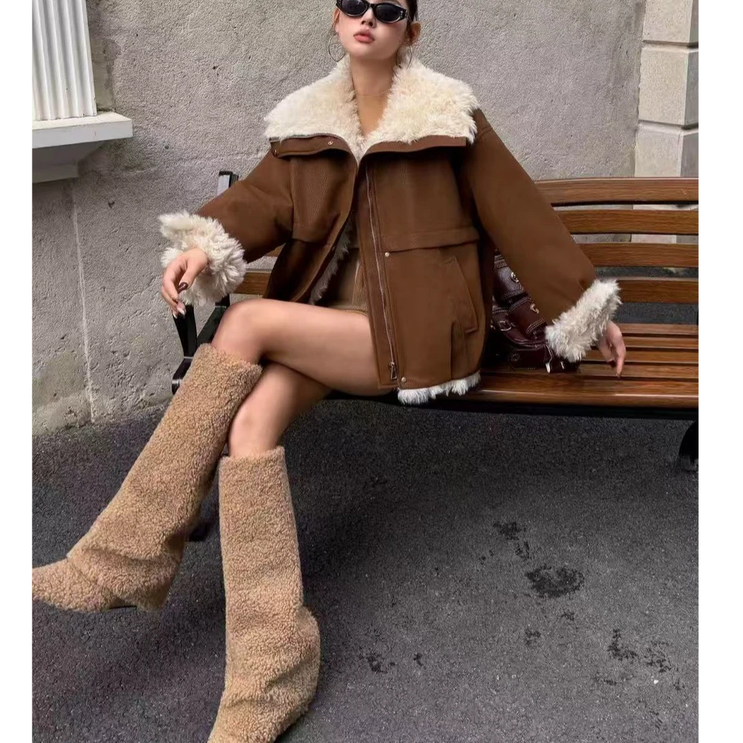 Q4573【特价-占单者限购】辣妹松弛感羽绒 毛绒领+宽版暖酷显比例