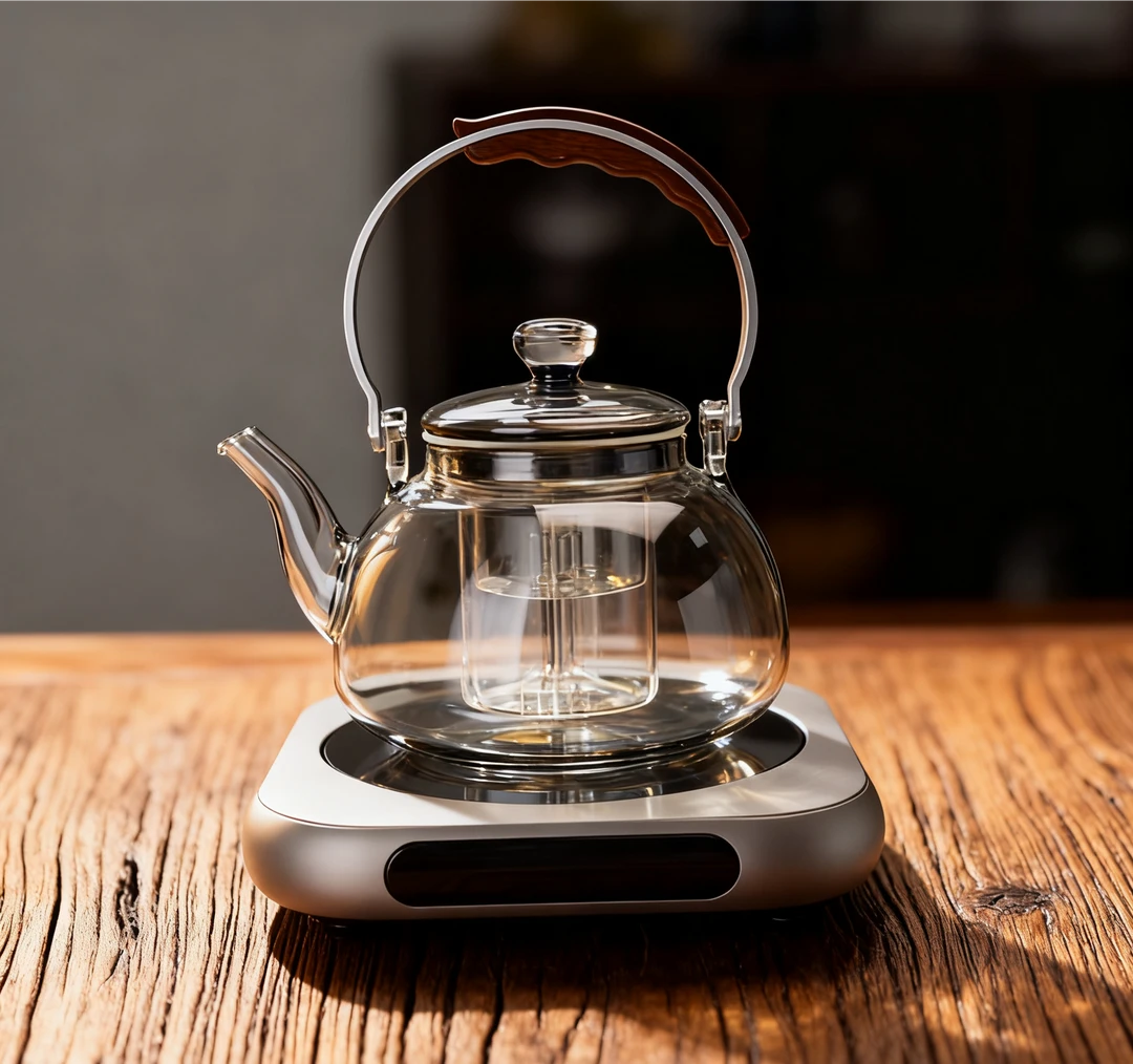 茶艺茗超薄铝合金边框电陶炉1300W煮茶蒸茶围炉煮茶多功能全场景