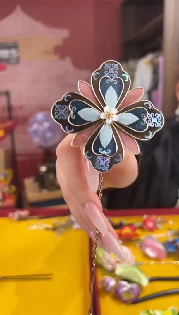 【闪购商品】刺绣 非遗绒花（发饰）