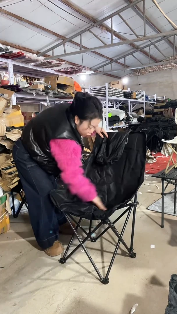 铁高背月亮椅   黑色